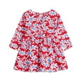 thumbnail image 2 of Toddler Baby Girl Clothing Long Sleeve One-Piece Floral Print Dress Kids Skirt, 2 of 7