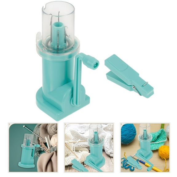 CRILSTYLEO 1 Set Darning Mini Loom Machine For Diy Hand-Made Lovers Green 8.30X3.70X2.00In