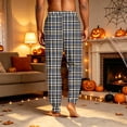 thumbnail image 7 of Men's Plaid Pajama Joggers Elastic Drawstring Waist Sleep Pants Casual Loungewear Bottoms with Side Pockets, 7 of 7