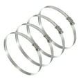 thumbnail image 1 of Uxcell 4 Pcs Abrazaderas de Manguera, 5.1-6 Pulgadas Abrazadera de Manguera Ajustable de Acero Inoxidable 304 para Fontanería Automotriz, Abrazaderas de Tubería de Línea de Combustible, Plata, 1 of 7