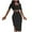 Black, variant on Erwazi Womens Outfits Set 2 Piece Sets Casual Cropped Short Sleeve Top and Pencil Skirt Trendy Vocation Work Suit, Pink, L