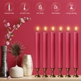 thumbnail image 4 of WYZworks 10" Fluted LED Pink Grooved Pillar Candles, Remote & 24h Timer Memory, On/Off Switch - Flameless Dimmable Battery Operated w/Flicker Mode, Home Wedding Decor (6 Pack), 4 of 9