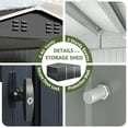 thumbnail image 4 of MUCHANT 12'x14' Outdoor Metal Storage Shed with Updated Frame Structure and Lockable Doors, Steel Garden Tool Sheds for Backyard, Patio, Lawn, Black, 4 of 6