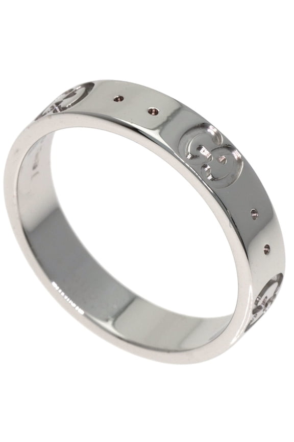 Pre-Owned Gucci Icon #10 Ring, 18K White Gold, Women's GUCCI