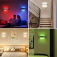 thumbnail image 5 of Rechargeable Wall Sconces with Remote Control, Cordless Wall Light Battery Operated Dimmable, Black Light Fixture for Living Room Bedroom, 16 RGB Colors, Bulb Included, 5 of 8