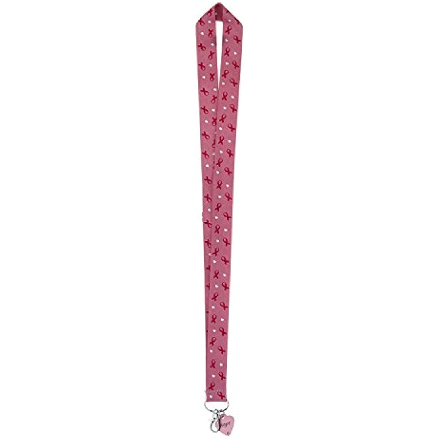 Hillman Group 712180 Breast Cancer Awareness Lanyard with Hope Charm -  6 Piece