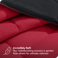 thumbnail image 4 of Bare Home 4-Piece Reversible Bed-in-a-Bag - Premium 1800 Collection - Twin XL, Black/Red Comforter with Red Sheet Set, 4 of 8