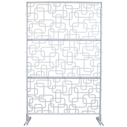 Outdoor & Indoor Privacy Screen Metal Privacy Screen 76" H×48" W, Freestanding Decorative Privacy Screen for Deck Balcony Patio, Privacy Fence Panels for Outside Lawn Garden