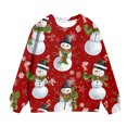 thumbnail image 4 of Ccpelsie Girls Sweatshirt Fleece Kids Sweatshirts Soft Crewneck Pullover Kids Clothing Girls Long Sleeve Shirts(Red,9-10 Years), 4 of 4