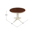 thumbnail image 4 of 36" Round Pedestal Dining Table - Almond/Espresso, 4 of 6