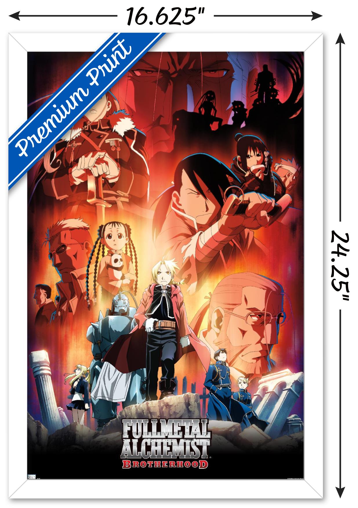  ZKFG Fullmetal Alchemist Brotherhood Anime Poster Classic  Adventure Canvas Art Poster and Wall Art Picture Print Modern Family  Bedroom Decor Posters 12x18inch(30x45cm): Posters & Prints