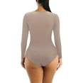thumbnail image 3 of MITCOWBOY Justaucorps pour Femmes Manches Longues Justaucorps pour Femmes String Sculptant Body Shaper Shapewear pour Femmes Body Shaper pour Femmes Liquidation!, 3 of 7