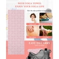thumbnail image 5 of Pink Morocco Yoga Towel for Hot Yoga Non Slip, Geometric Leaf Diamond Lattice Abstract Yoga Mat Towel Absorbent Yoga Sweat Towels Microfiber Hot Yoga Blanket for Bikram Pilates 26"x70", 5 of 7