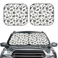 thumbnail image 2 of Windshield Sun Shade, Sketch Line Cute Cat Fish Bone Foldable Car Sun Shade Windshield For Front, 2 Pieces, 2 of 4