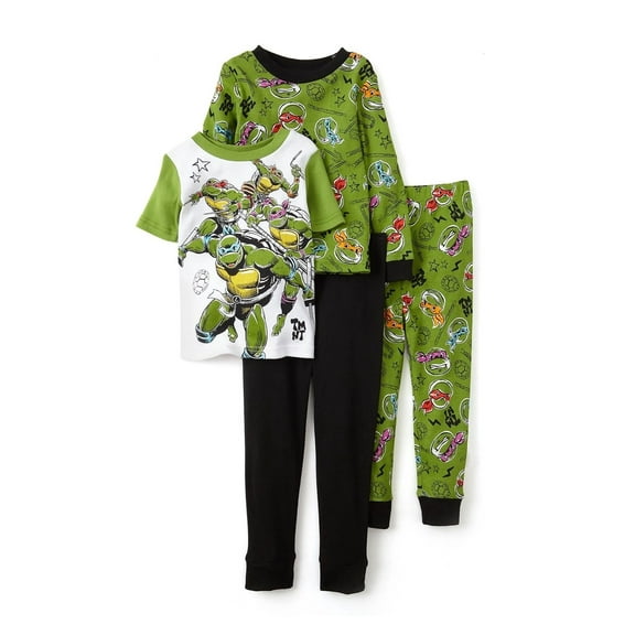 Teenage Mutant Ninja Turtles Toddler Boy's Heroes 4-Piece Character Pajama Set, Size 4T