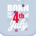 thumbnail image 4 of Inktastic Born on the 4th of July Boys or Girls Baby Bib, 4 of 4
