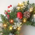thumbnail image 4 of PEIBang Christmas Front Door Wreath,Wreath with LED Lights,Xmas Wreath Decorative Hanging Ornament for Wedding Party Home Decor, 4 of 9