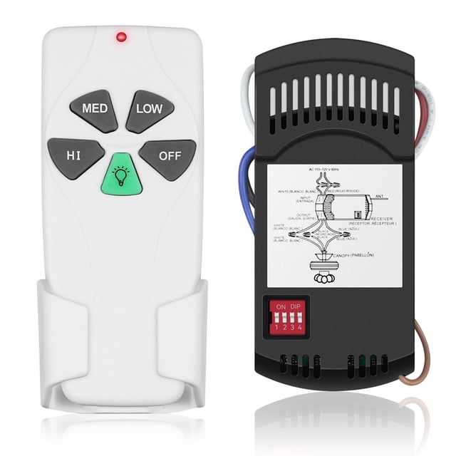 Kit de control remoto para ventilador de techo Prichor con regulador de luz