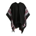 thumbnail image 5 of Time and Tru Women's Woven Fashion Coverup with Stripe Border Detail, One Size, Black Multi, 5 of 5