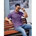 thumbnail image 4 of COOFANDY Men' Collared Shirts Short Sleeve Casual Polo T Shirt Summer Golf Shirts Classic Stylish Tees, 4 of 6