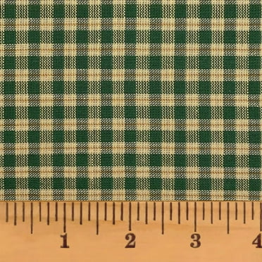 JCS Cabin Green Plaid Homespun Cotton Fabric Sold by the Yard