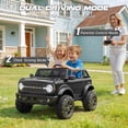 thumbnail image 3 of iRerts 24V 2 Seater Ride on Cars, Licensed Ford Bronco Base Powered Ride on Toys for Big Kids Ages 3-8, Kids Car Electric Vehicle with Remote Control, Bluetooth, LED Lights, 4 Wheel Suspension, Black, 3 of 9
