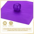 thumbnail image 4 of 5x5 Inch Foil Candy Wrappers, Square Fine Grid Aluminium Foil Candy Wrapping Paper Purple, 100 Pcs, 4 of 7