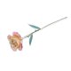 thumbnail image 3 of Rosa de oro de 24 quilates bañada en tallo largo en caja de regalo con soporte (rosa blanca y rosa con soporte), 3 of 5