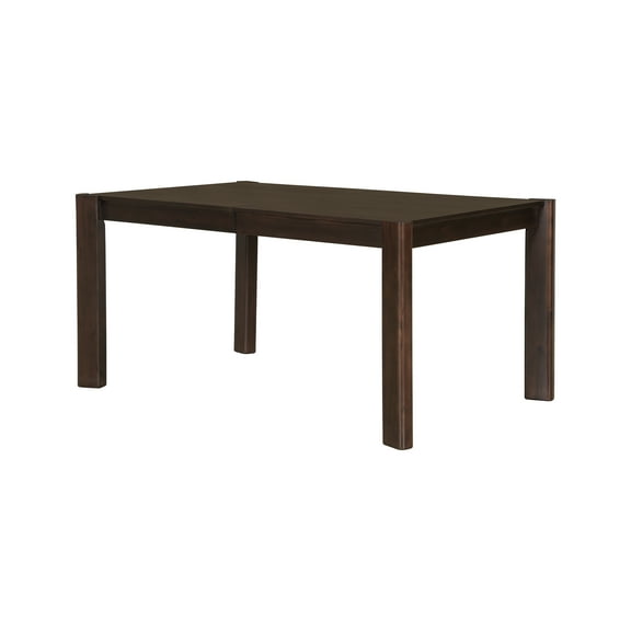 Expandable Farmhouse Modern Solid Wood Dining Table, Space-Saving Design in Walnut, 59" to 73"