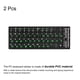 thumbnail image 3 of Etiquetas de teclado ruso Etiquetas de teclado para PC Fondo negro con letras verdes y blancas 2 piezas, 3 of 3