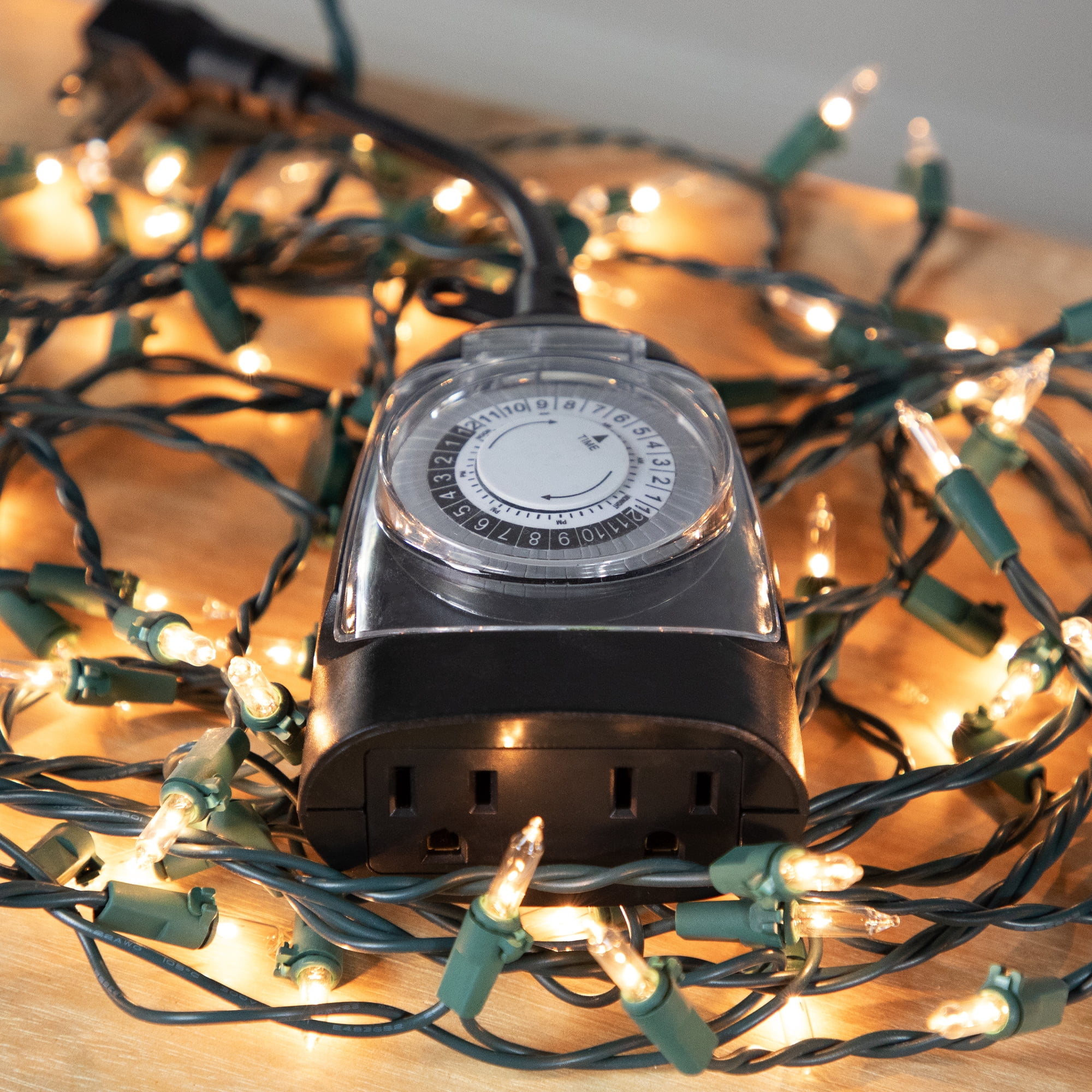Northlight 24-Hour Heavy Duty Plug-In Timer - 5" - Black