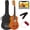 Natural Mahogany, variant on Best Choice Products Walmart Exclusive 30in Kids Acoustic Guitar Beginner Starter Kit w/ Strap, Case, Strings - Walmart Blue