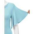 thumbnail image 4 of MBJ WDR1256 Womens Cowl Neck Short Flutter Sleeve Dress XXXL AQUA, 4 of 4
