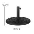 thumbnail image 6 of Flash Furniture Kona Universal Black Cement Patio Umbrella Base with Weatherproof Plastic Polymer Coating - 19.25" Diameter, 6 of 9