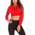 thumbnail image 3 of MuZeFu Hoodies for Women Trendy Red Fashion Women's Round-Neck Pullover Tops Long Sleeve Hooded Blouse Sweatshirt, 3 of 8