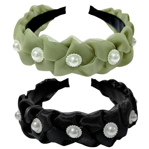 DESIGNICE 2Pcs Head Bands,Hard Headbands for Women, Wide Headbands for Women,Colormixing1