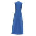 thumbnail image 3 of Vestido de verano para mujer, cómodo vestido de playa, vestido de moda con cuello redondo para viajar M, 3 of 7