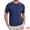 Navy Blue, variant on DARING DIVA Men's Formal Short Sleeved Zipper Slim Fit Classic Polo Shirts S Green