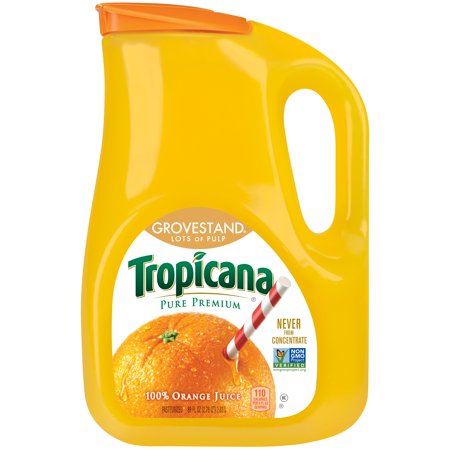 Tropicana Pure Premium Grovestand Lots of Pulp Orange Juice 89 Fluid Ounce Plastic Bottle