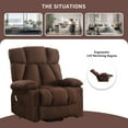 thumbnail image 5 of JONPONY Power Lift Recliner Chair Recliners for Elderly with Heat and Massage Recliner Chair for Living Room with Infinite Position and Side Pocket,USB Charge Port,Brown, 5 of 13