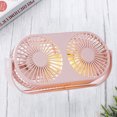 thumbnail image 4 of unbranded 1Ud Ventilador De Escritorio Rosa Con Doble Cabezal Y Rotación 360 Recargable USB, 4 of 8