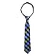 thumbnail image 3 of Spring Notion Boys' Pre-tied Woven Zipper Tie X-Small Checkered Blue, 3 of 4