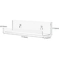 thumbnail image 6 of 7" Acrylic Clear Floating Bookshelf Wall Ledge Shelf, Clear Invisible Spice Rack Bathroom Storage Shelves Display Organizer, Set of 6, 6 of 6