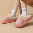 thumbnail image 5 of Zapatillas suaves antideslizantes para hombre y mujer, zapatos de algodón para el hogar, cómodos y cálidos, estilo de pareja, conciso y esponjoso, Invierno, 5 of 5