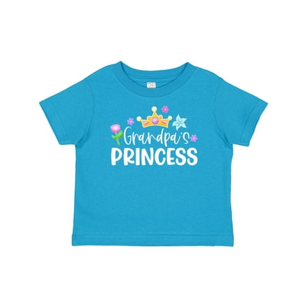 

Inktastic Grandpa s Princess Crown and Flowers Gift Baby Girl T-Shirt