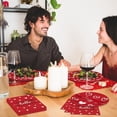 thumbnail image 6 of 96 Pieces Valentine’s Day Tableware Set – Red and White Disposable Plates, Napkins, and Forks with Heart and Love Designs for Valentine’s Parties Romantic Celebrations – Serves 24 Guests, 6 of 7