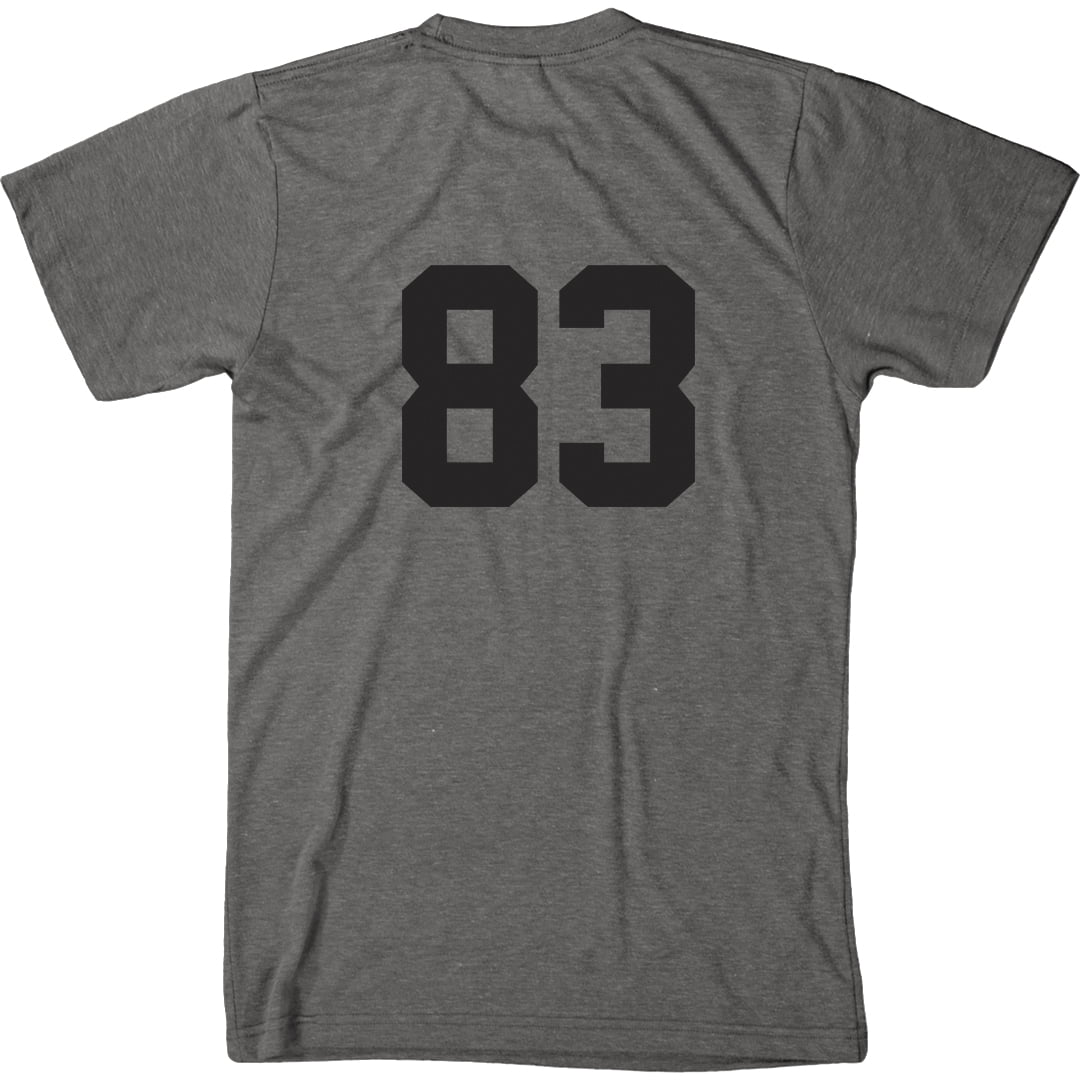 Standard Black Jersey Number 83 Men's Modern Fit T-Shirt - Walmart.com
