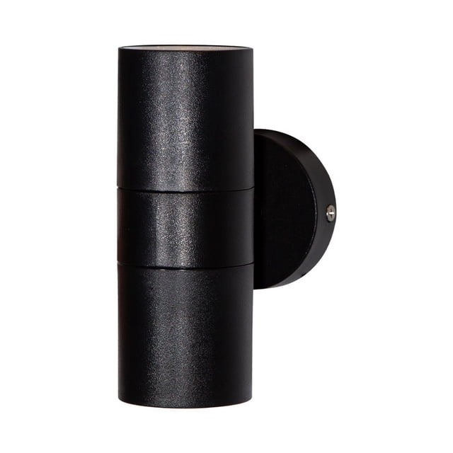Aplique de pared exterior LámparaYa 2 luces 7W acabado negro IP44