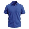 thumbnail image 4 of Guluxicc Men's Golf Shirts with Pockets Button Down Collared Short Sleeve Tops for Everyday Wear Business Casual Outfits, 4 of 9