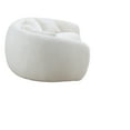 thumbnail image 3 of Miekor Furniture 102" 5-Seater Boucle Sofa Modern Sectional Half Moon Leisure Couch Curved Sofa Teddy Fleece Velet WHITE 38698, 3 of 9